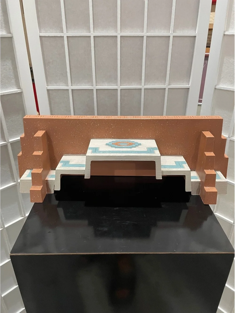 Vintage Burwood Decorative Wall Shelf with Southwestern Design